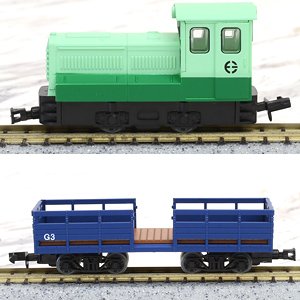 The Railway Collection Narrow Gauge 80 Tomibetsu Simple Orbit Diesel Locomotive + Milk Freight Car Set (Model Train)