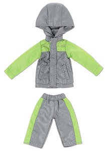 Mountain Parker & Short Pants Set (Gray X Lime) (Fashion Doll)