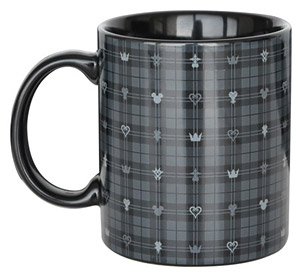 Kingdom Hearts III Mug Cup Dark Monogram [Monogram/Black] (Anime Toy)