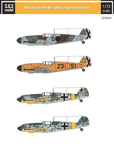 Messerschmitt Bf-109F in Spanish Service (Decal)