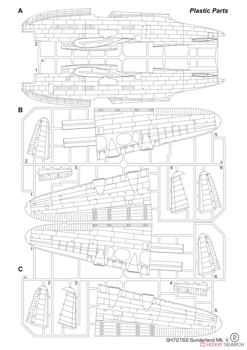 ショート サンダーランド Mk.V (プラモデル) 設計図1