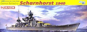 German Battleship Scharnhorst 1940 Off the coast of Norway (Plastic model)