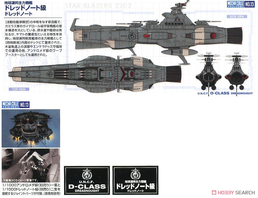地球連邦主力戦艦ドレッドノート級ドレッドノート (プラモデル) 商品画像3