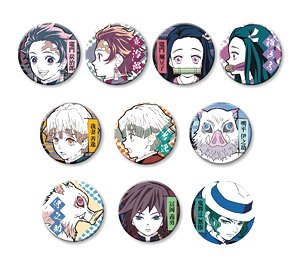 Demon Slayer: Kimetsu no Yaiba Trading Can Badge (Set of 10) (Anime Toy)