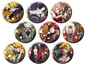 Naruto:Shippuden Big Can Badge (Set of 9) (Anime Toy)