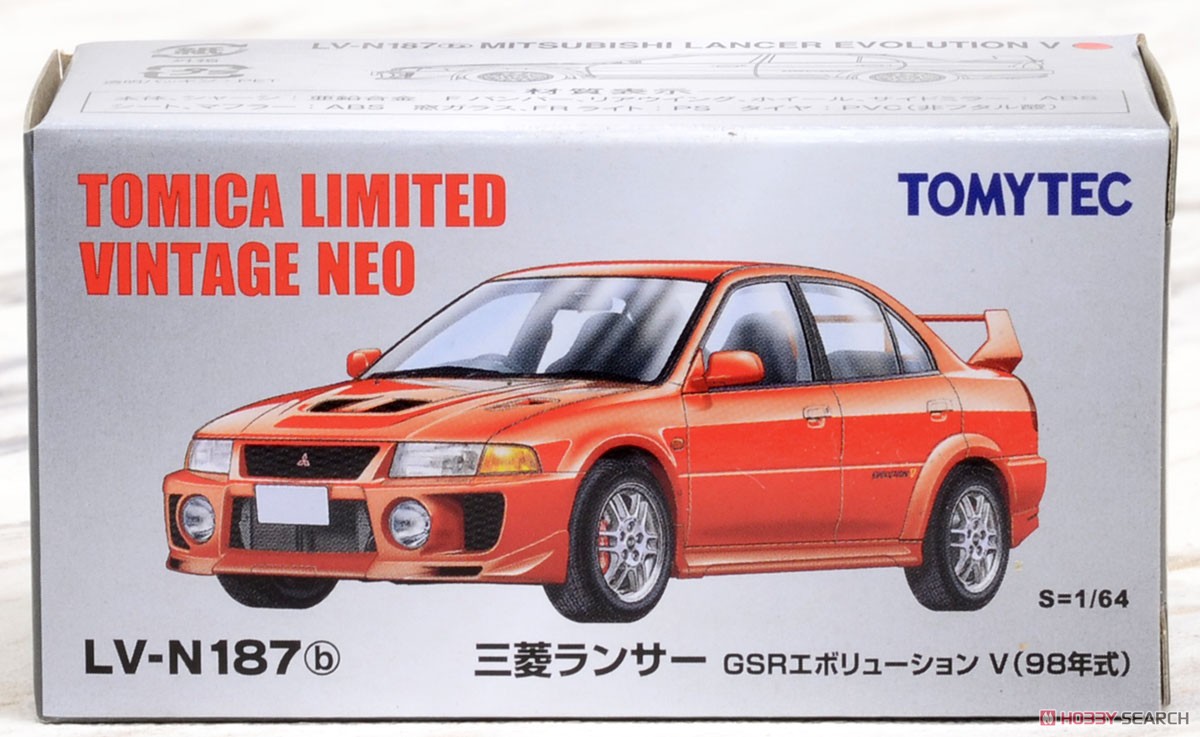 TLV-N187b Lancer GSR Evolution V (Red) (Diecast Car) Package1