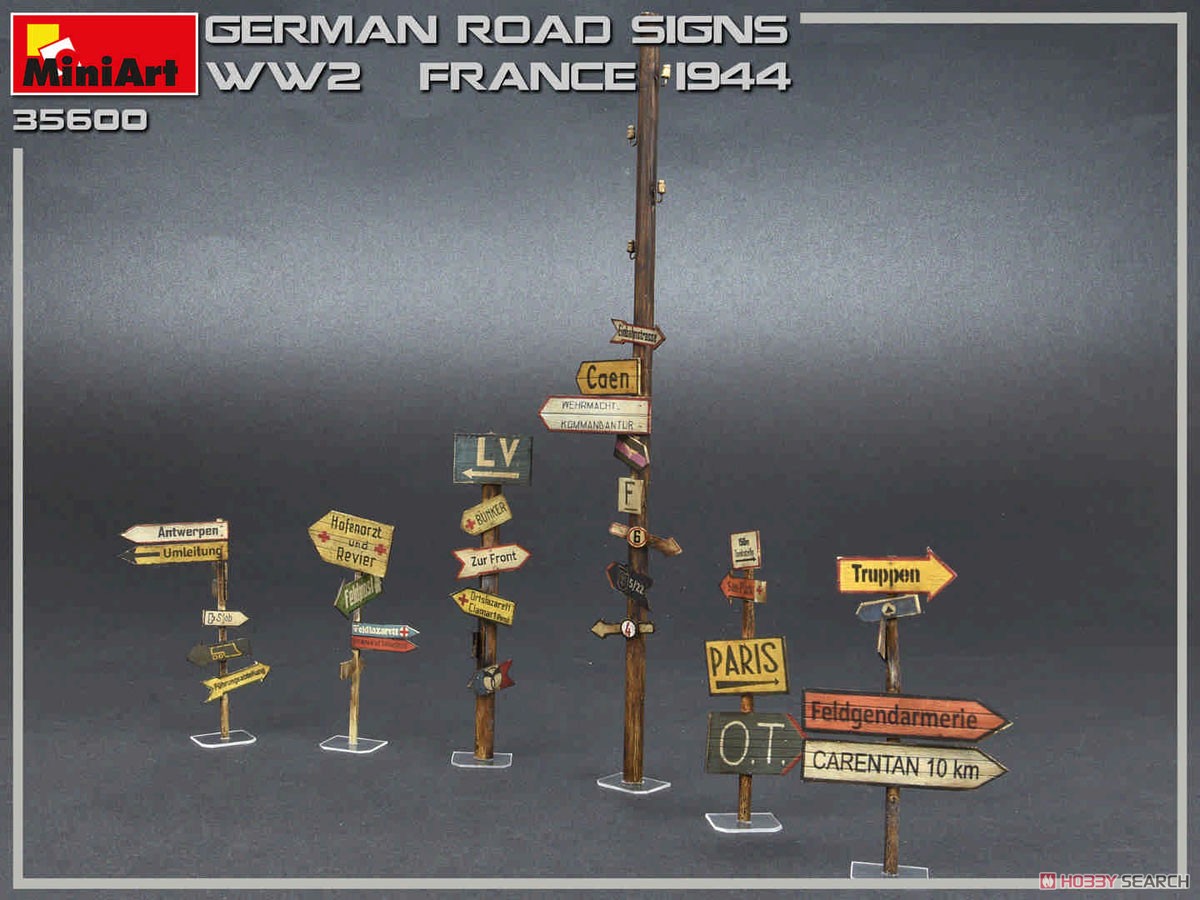 German Road Signs WW2 (France 1944) (Plastic model) Item picture1