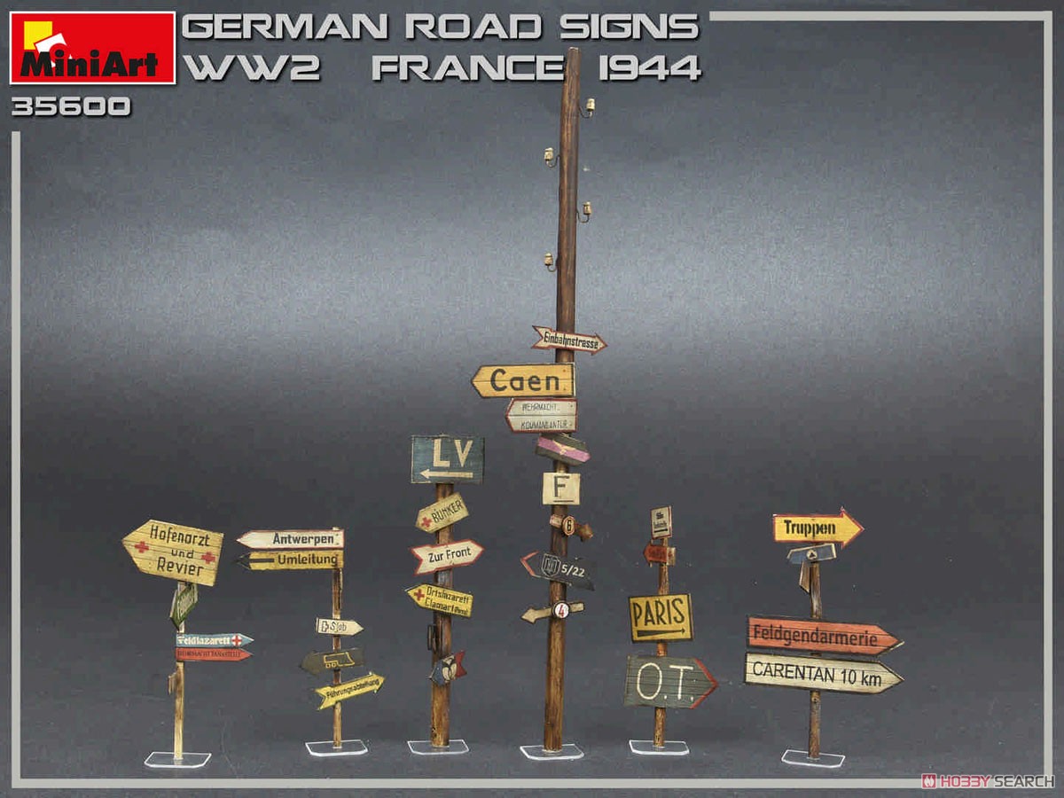 German Road Signs WW2 (France 1944) (Plastic model) Item picture2