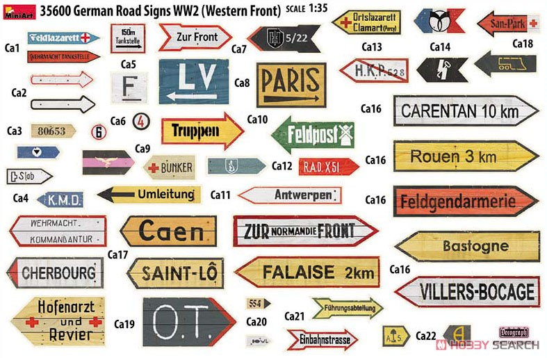 German Road Signs WW2 (France 1944) (Plastic model) Other picture1