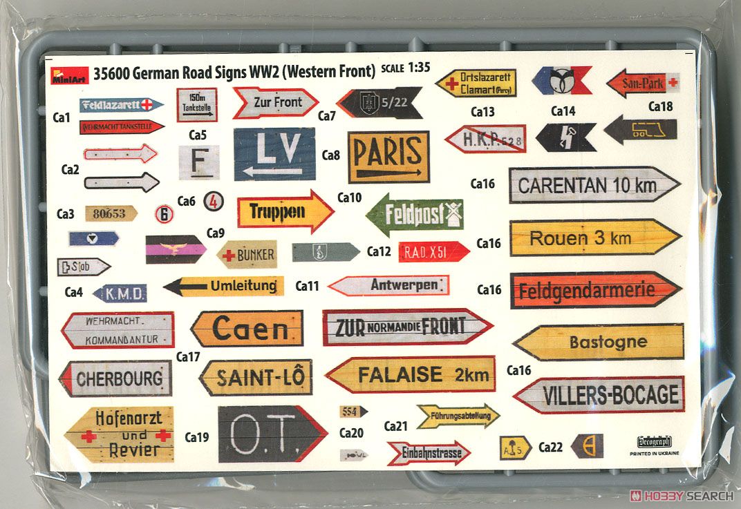 German Road Signs WW2 (France 1944) (Plastic model) Contents1