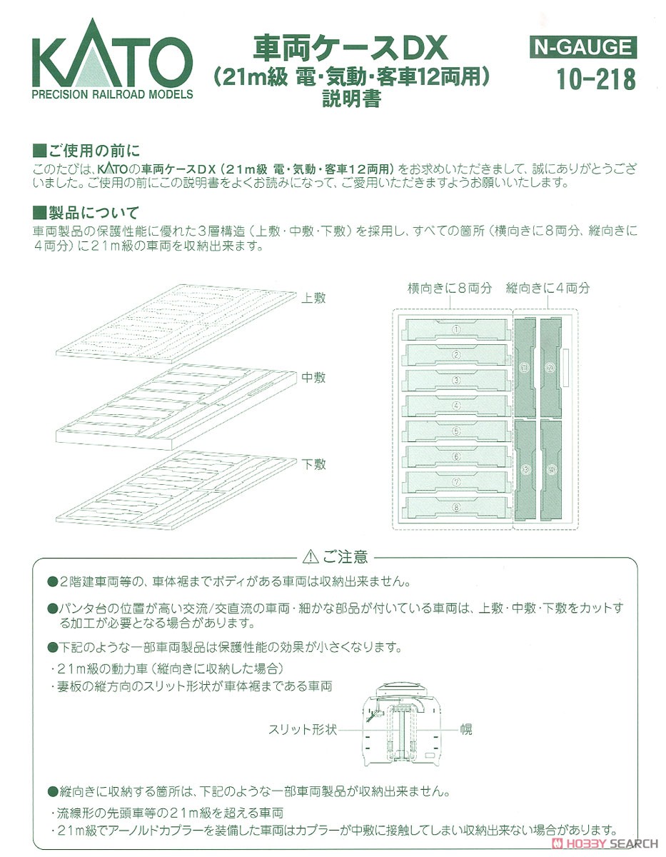 車両ケースDX (21m級 電・気動・客車12両用) (鉄道模型) その他の画像4