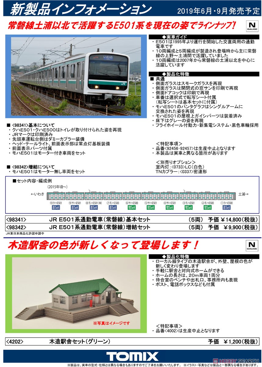 JR E501系 通勤電車 (常磐線) 基本セット (基本・5両セット) (鉄道模型) 解説1