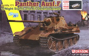 WWII German Panther Ausf.F w/Night Sight & Air Defense Armor & Etching Parts (Plastic model)