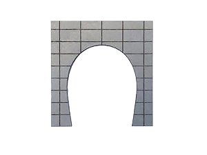 16番(HO) [memory`s(メモリーズ)] トンネルポータル コンクリート 単線 グレー (鉄道模型)