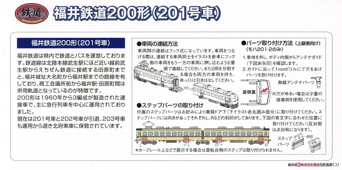 鉄道コレクション 福井鉄道 200形 (201号車) (鉄道模型) 解説1