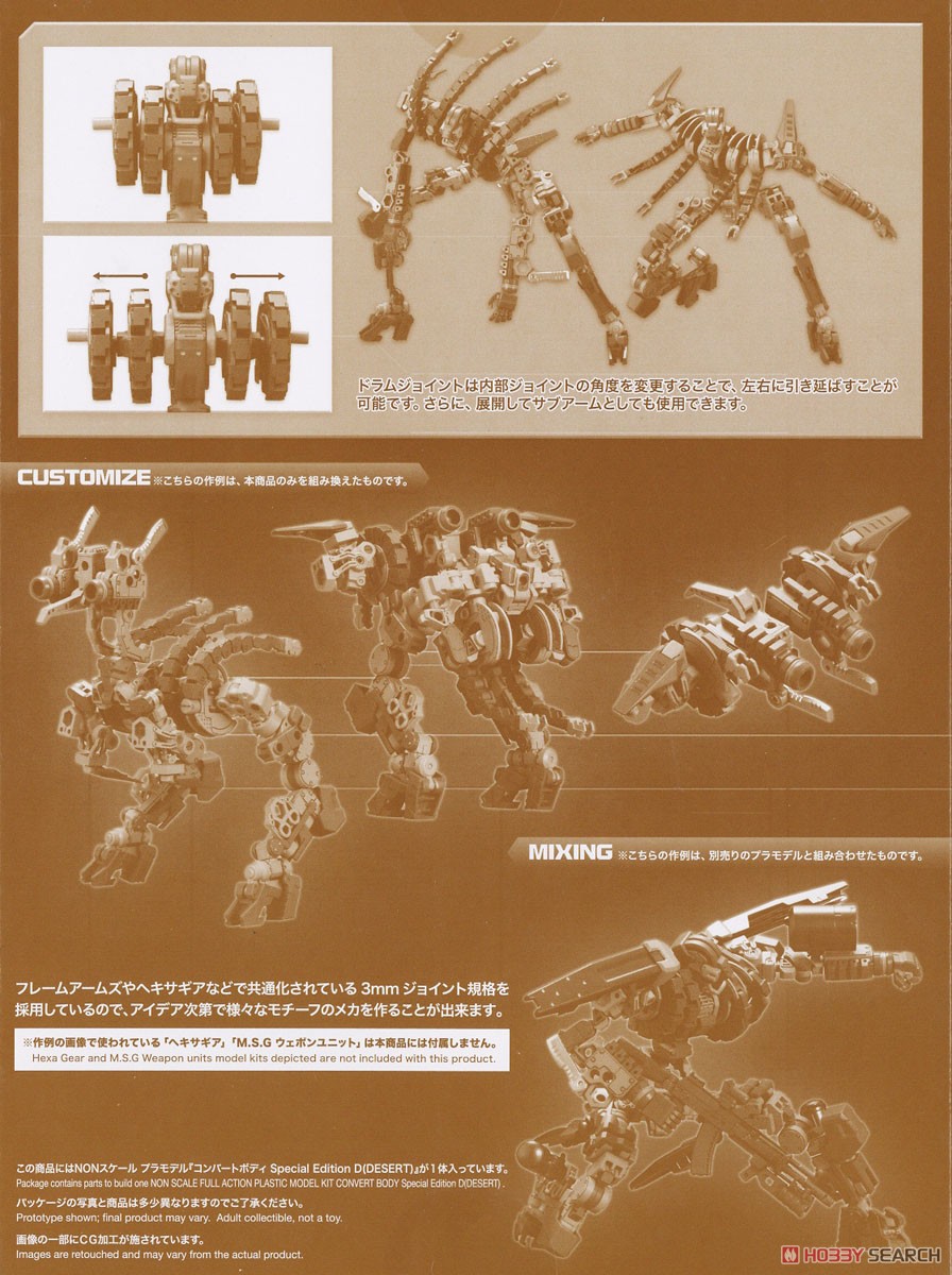 コンバートボディ Special Edition D (DESERT) (プラモデル) 解説1