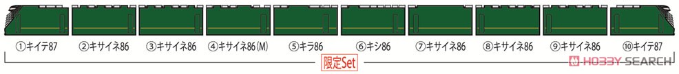 【限定品】 JR 87系 寝台ディーゼルカー (TWILIGHT EXPRESS 瑞風) セット (10両セット) (鉄道模型) 解説2