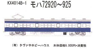 モハ72920～925 コンバージョンキット (組み立てキット) (鉄道模型)