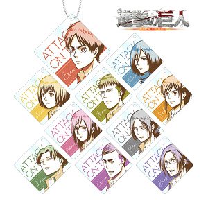 Attack on Titan Trading Acrylic Key Ring Color Palette Ver. (Set of 10) (Anime Toy)
