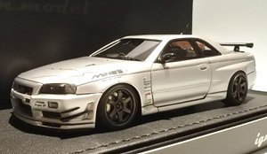 Nissan Skyline GT-R Mine`s (R34) Silver (Diecast Car)