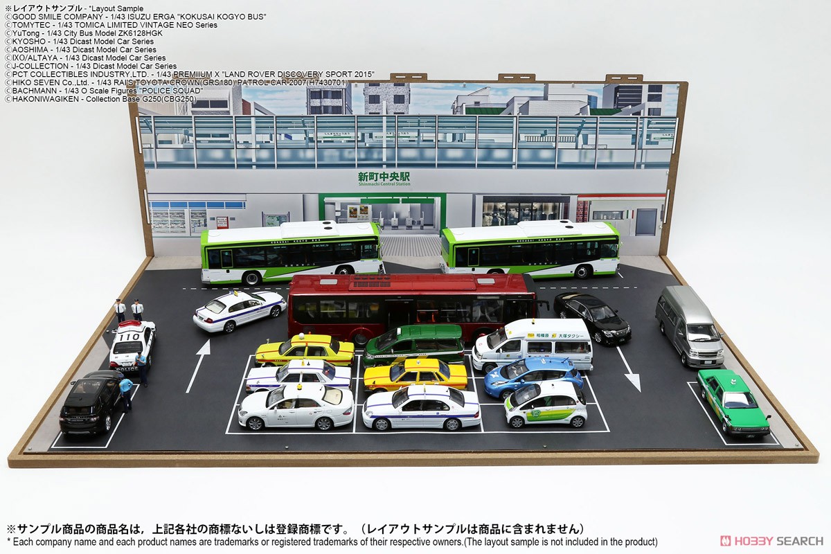 ジオラマシートG250 1/43駅前&SA/PAセットA (ドール) その他の画像2