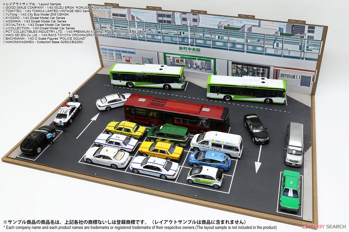 ジオラマシートG250 1/43駅前&SA/PAセットA (ドール) その他の画像3