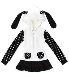 AZO2 Bunny Parker One-piece (White x Black) (Fashion Doll)
