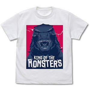 Godzilla: King of the Monsters Godzilla K.O.M. Godzilla Head T-shirt White S (Anime Toy)