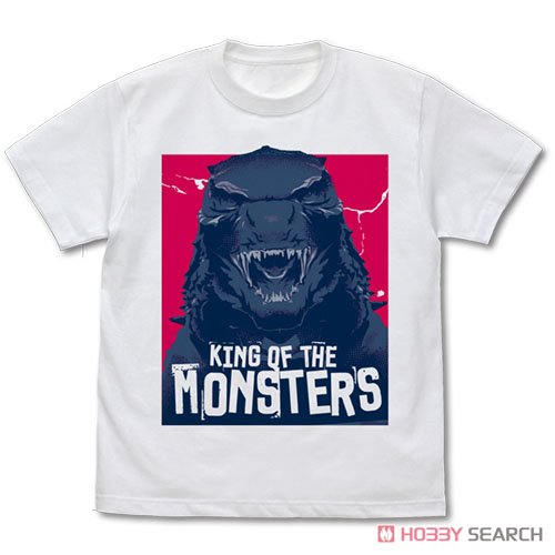 Godzilla: King of the Monsters Godzilla K.O.M. Godzilla Head T-shirt White L (Anime Toy) Item picture1