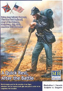 南北戦争・北軍ポトマック軍歩兵1体・戦闘後・1863年 (プラモデル)