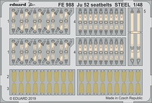 Zoom Etched Parts for Ju52 Seatbelts Steel (for Revell) (Plastic model)