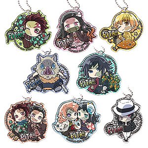 Pita! Deformed Demon Slayer: Kimetsu no Yaiba Acrylic Key Ring (Set of 8) (Anime Toy)