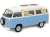 VW T2a Camping Bus Blue White (Diecast Car) Item picture1
