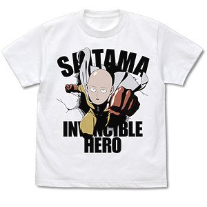 One-Punch Man T-Shirts White L (Anime Toy)