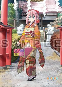 Yurucamp [Especially Illustrated] B2 Tapestry (Nadeshiko Kagamihara/Kimono) (Anime Toy)