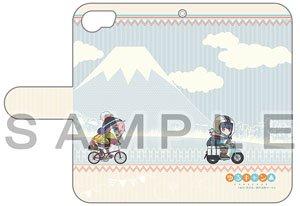 Yurucamp Notebook Type Smartphone Case (Nadeshiko & Rin/Lake Motosu) for iPhone6 & 7 & 8 (Anime Toy)