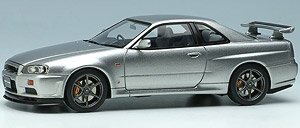 Nissan Skyline GT-R (BNR34) V-spec 1999 Sonic Silver (Diecast Car)