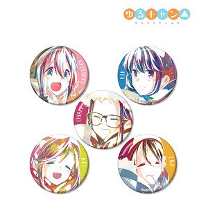 Yurucamp Trading Ani-Art Can Badge Vol.2 (Set of 5) (Anime Toy)