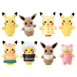 Pokemon Fluffy Doll 3 Pikachu Changing Selection (Set of 10) (Shokugan)