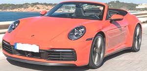 ポルシェ 911 カレラ 4S カブリオレ 2019 オレンジ (ミニカー)