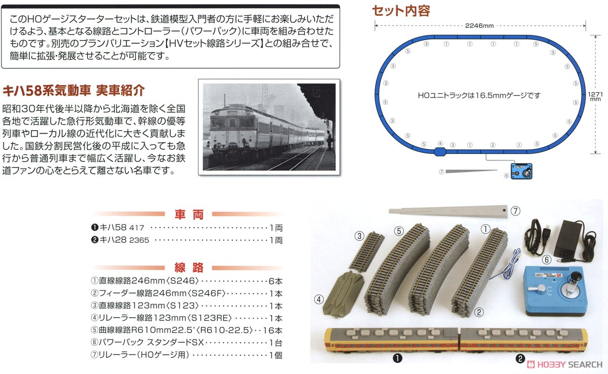 (HO) Starter Set Series KIHA58 Diesel Car (Model Train) About item1