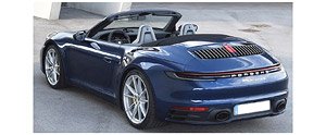 Porsche 911 (992) Carrera 4S Cabriolet 2019 Blue (Diecast Car)