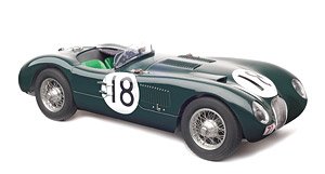 Jaguar C-Type 1953 (British Racing Green) 24H France Winner #18 Tony Rolt / Duncan Hamilton, Jaguar Racing Team LE 1500 (Diecast Car)