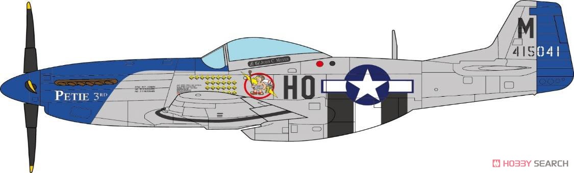 P-51D アメリカ陸軍航空軍 487th FS, 352nd FG, ジョンC.マイヤー 中佐搭乗機 1944 (完成品飛行機) その他の画像1