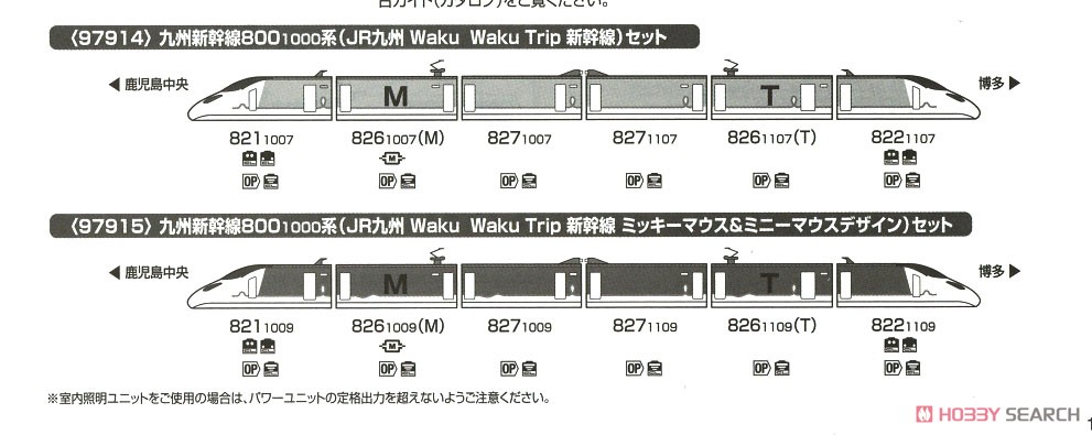 【限定品】 九州新幹線 800-1000系 (JR九州 Waku Waku Trip 新幹線)セット (6両セット) (鉄道模型) 解説3