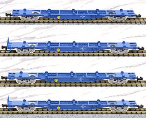 JR コキ102・103形 貨車 (新塗装・コンテナなし) セット (4両セット) (鉄道模型)