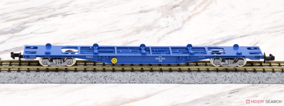 J.R. Container Wagon Type KOKI102/103 (New Color/without Container) (4-Car Set) (Model Train) Item picture2