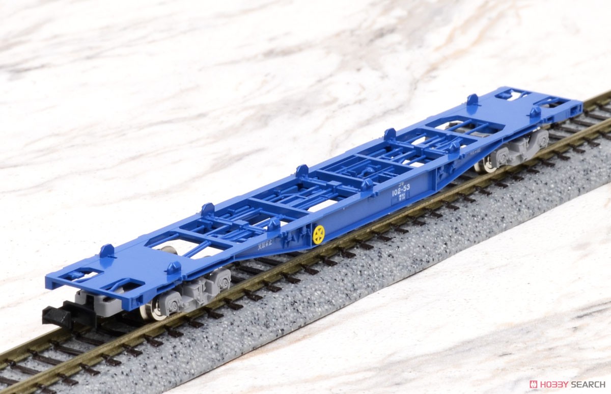 J.R. Container Wagon Type KOKI102/103 (New Color/without Container) (4-Car Set) (Model Train) Item picture3