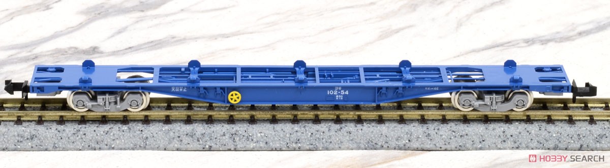 J.R. Container Wagon Type KOKI102/103 (New Color/without Container) (4-Car Set) (Model Train) Item picture6