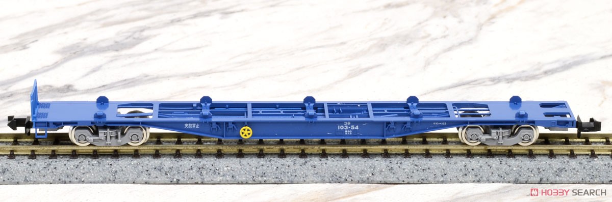 J.R. Container Wagon Type KOKI102/103 (New Color/without Container) (4-Car Set) (Model Train) Item picture7